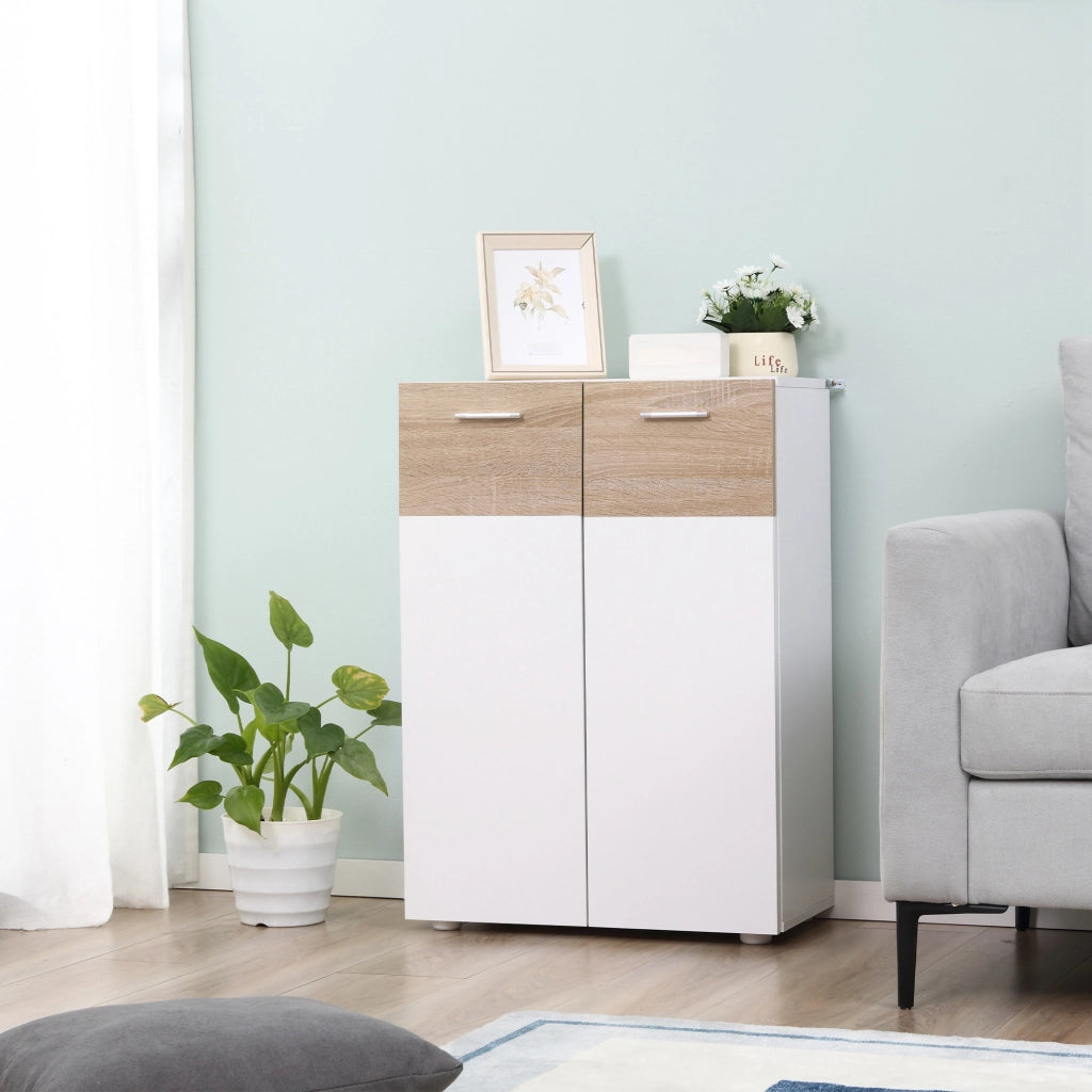 Armadio da bagno con 2 ante e ripiani regolabili ¨C zephmum ¨C 60x30x85 cm bianco