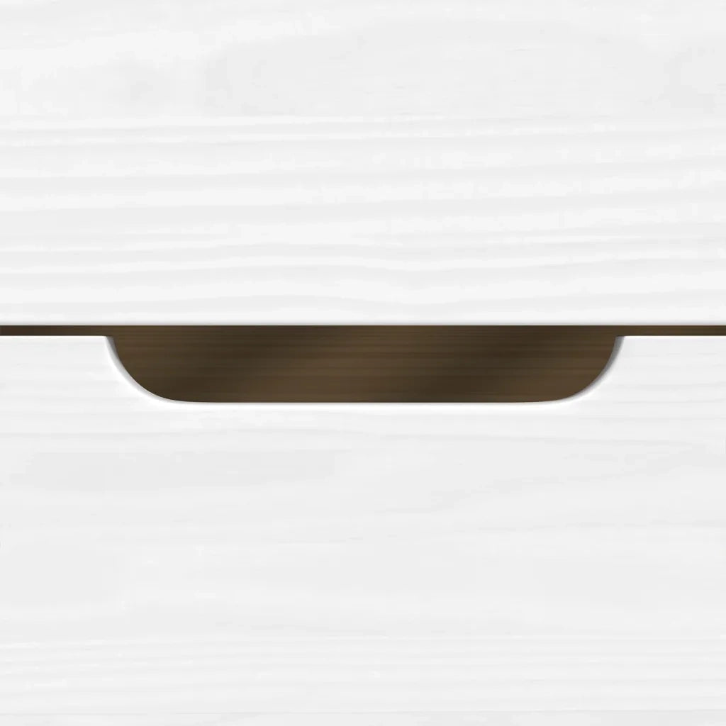 Dormeuse 2 Cassetti Bianca 90x200 cm Legno Massello Pino IRUN