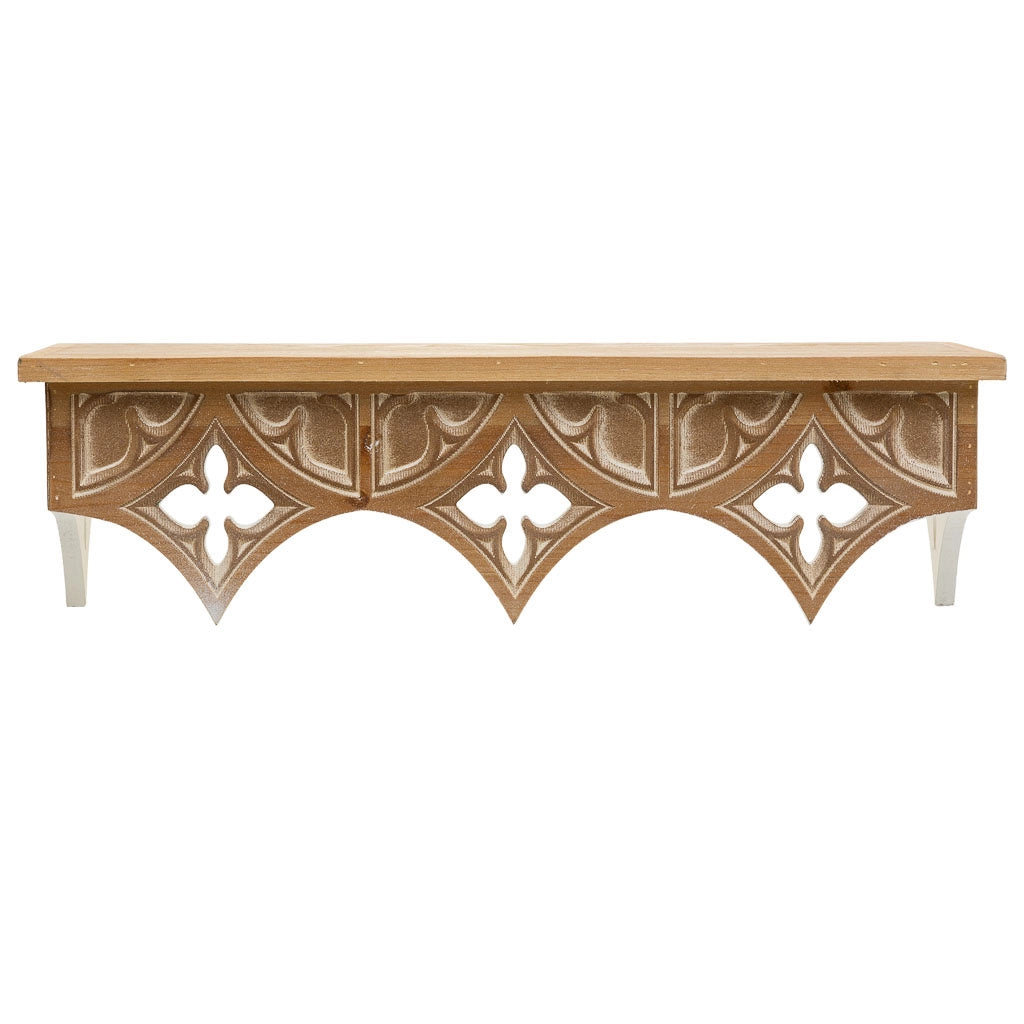 Scaffale in legno marrone 60x18x17h cm