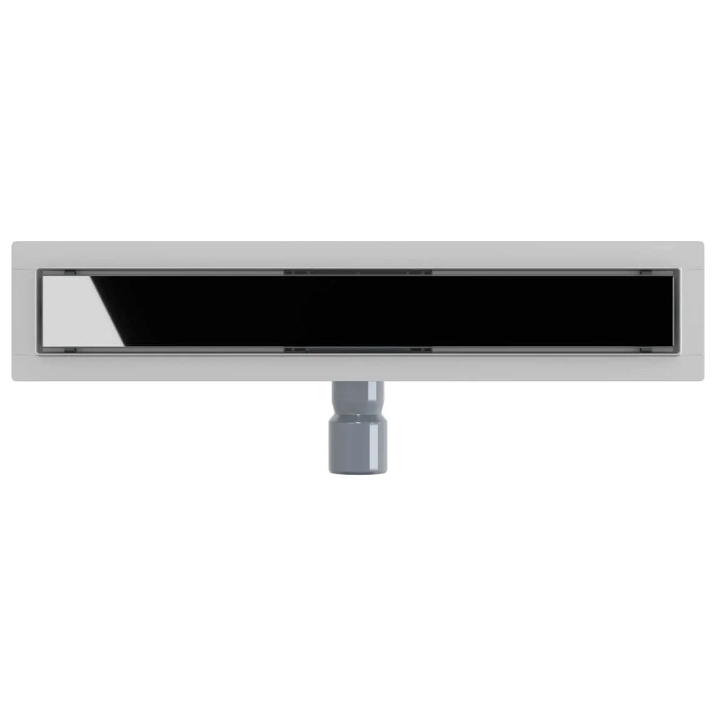 Drenaggio doccia con copertura in vetro Nero 60 cm CFW1385713