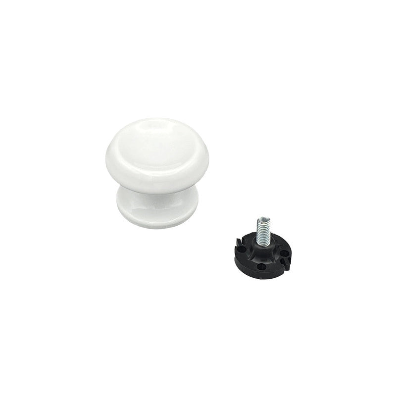Pomolo fisso per porta SAGUATTI 866/60TB in alluminio bianco lucido