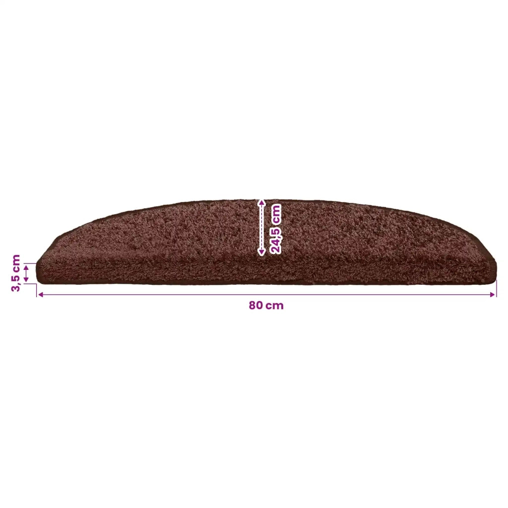 Tappetini per scale autoadesivi Semicircolare 15 pcs Marrone