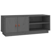 Mobile TV multimediale scaffale TV credenza mobile TV sala da pranzo soggiorno camera da letto 105 x 34 x 40 cm legno di pino massiccio grigio 02_0025685