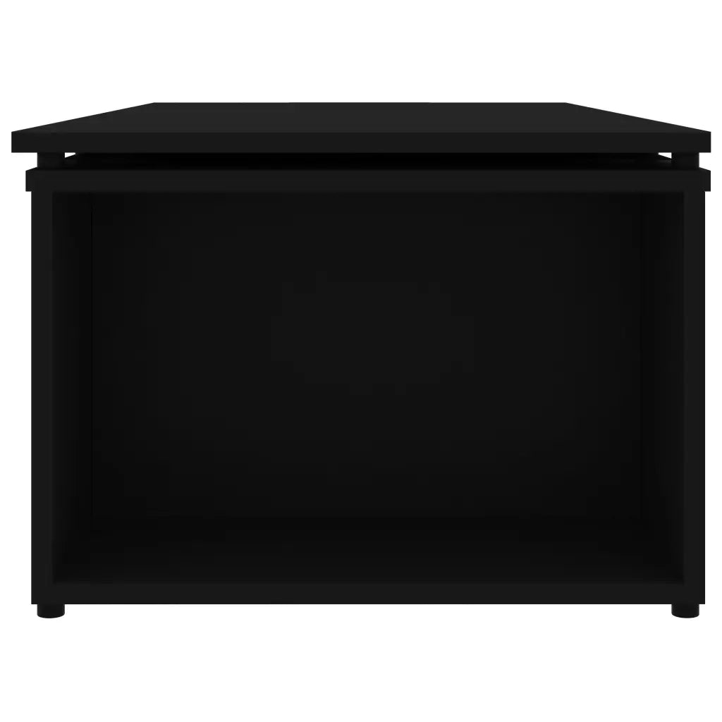 Tavolino da CaffÃ¨ Nero 150x50x35 cm in Truciolato