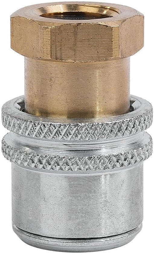 Valvola di ventilazione in ottone - Valvola per pneumatici con diametro grande - Connesione rapida - Materiale resistente - 3,66 x 2,4 x 2,4 cm - Procedura di gonfiaggio affidabile - Pompaggio di aria