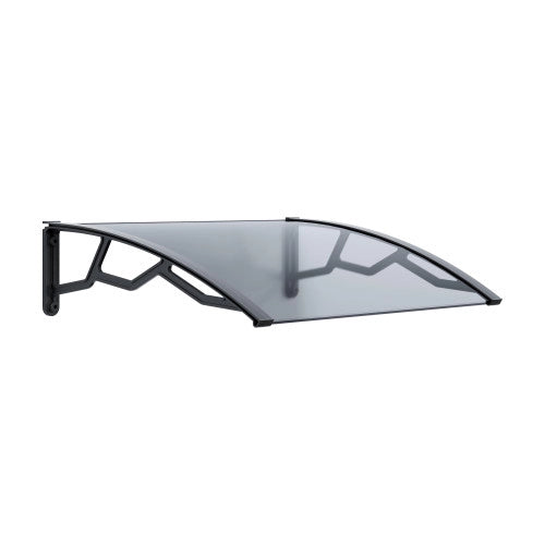Pensilina con lastra policarbonato anti-UV trasparente alveolare 4 mm