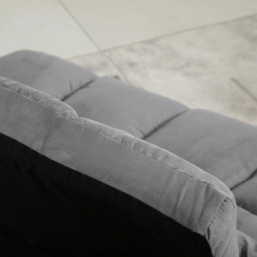 Poltrona reclinabile con poggiapiedi ¨C Zephmum ¨C Tessuto grigio