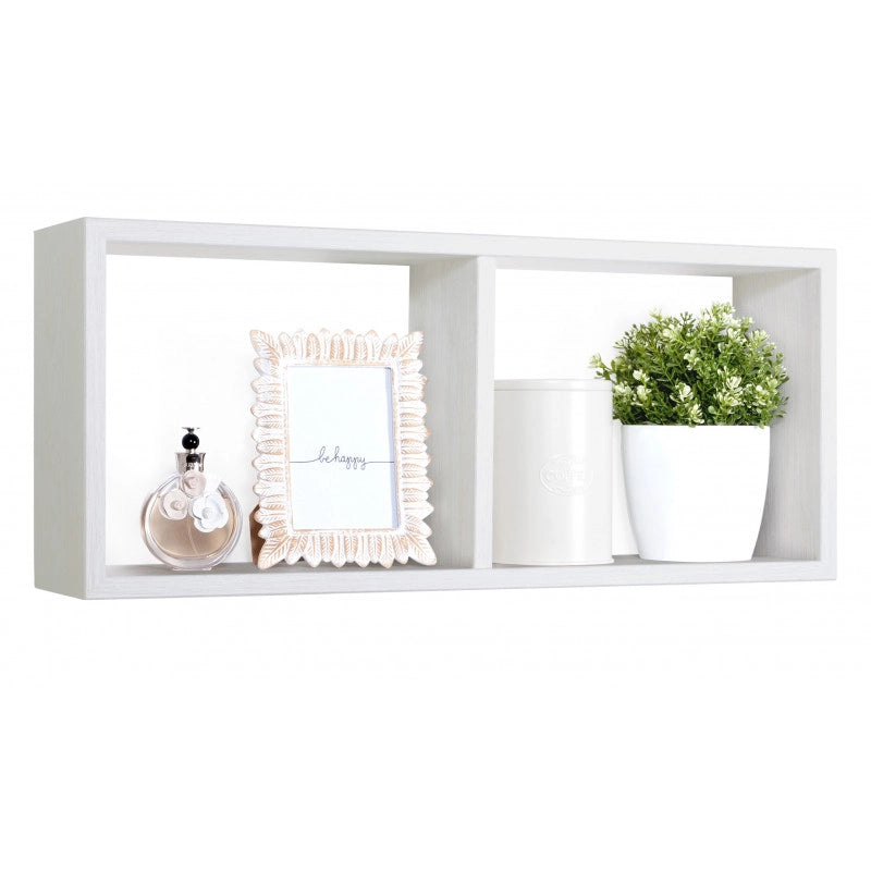 Mensola da Muro, Libreria Sospesa, Libreria da Parete, Scaffale da Parete, Rovere Sbiancato, 70x30 p15,5 cm - Morgana