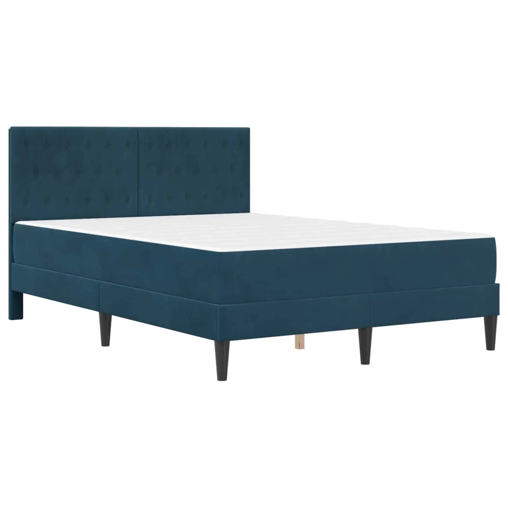 Struttura letto con materasso-Giroletto Blu 120 x 200 cm Velluto 362339