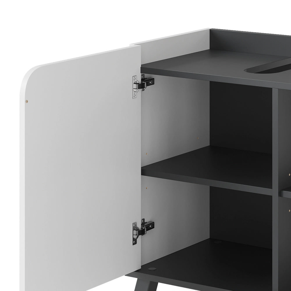 Vicco Set di mobili da bagno Antracite/bianco 2 parti