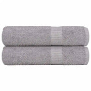 Asciugamani Doccia 2 pz Grigio 70x140 cm 360 g/mÂ² 100% Cotone