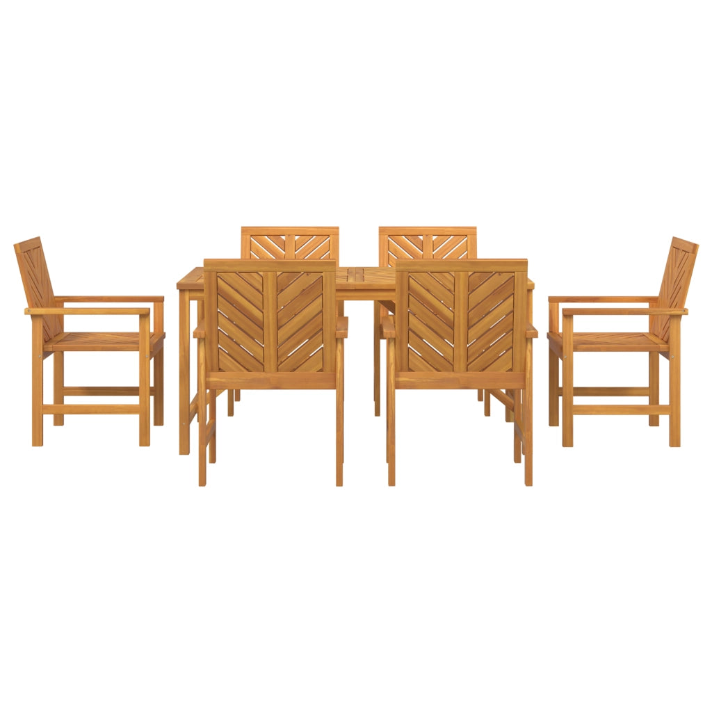 Set da pranzo da giardino 6 pezzi Legno massello di acacia