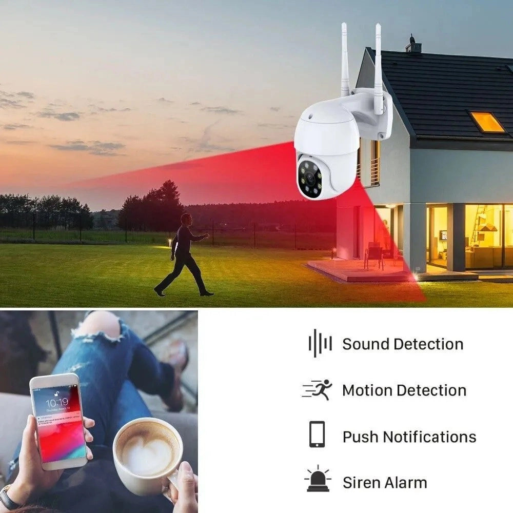 Trade Shop - Telecamera Di Sorveglianza Di Sicurezza Intelligente Di Rete Hd Wifi 5.0mp Q-s66 -