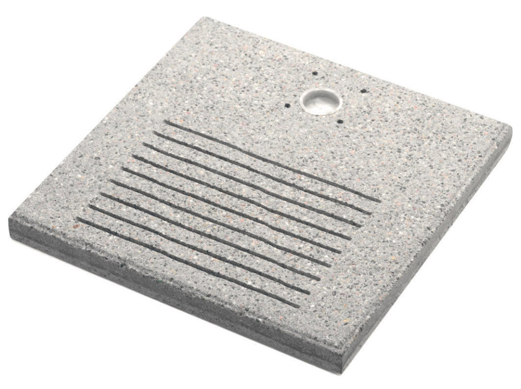 Base Quadrata 40x40x4 cm per Fontane con Ghiera Piccola in Cemento Belfer 42/BSE/8 Grigio