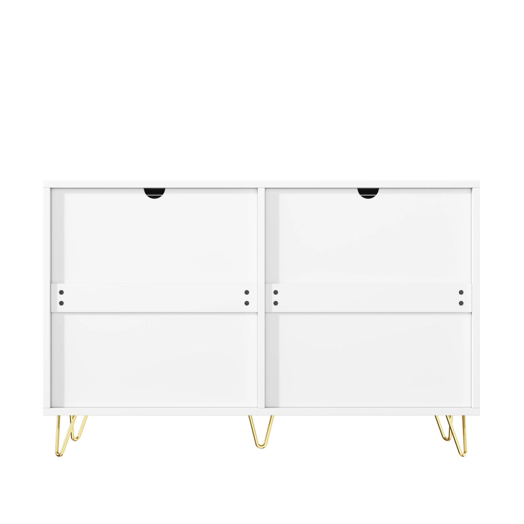 Elegante credenza moderna - Zephmum- Maniglie dorate ampio spazio di archiviazione