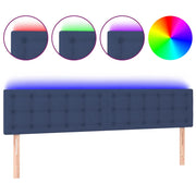 Testiera | Testata a LED Blu 180x5x78/88 cm in Tessuto