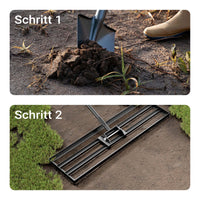 Rastrello livellatore in alluminio 120 x 25 cm, per livellamento e sabbiatura di terreni prati