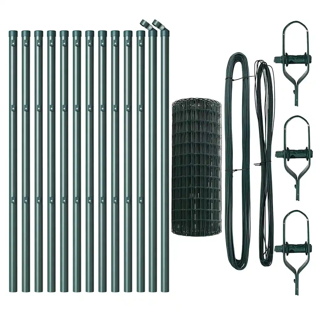 Recinzione con Posto Verde 0,6 x 25 m Acciaio e PVC 3350312