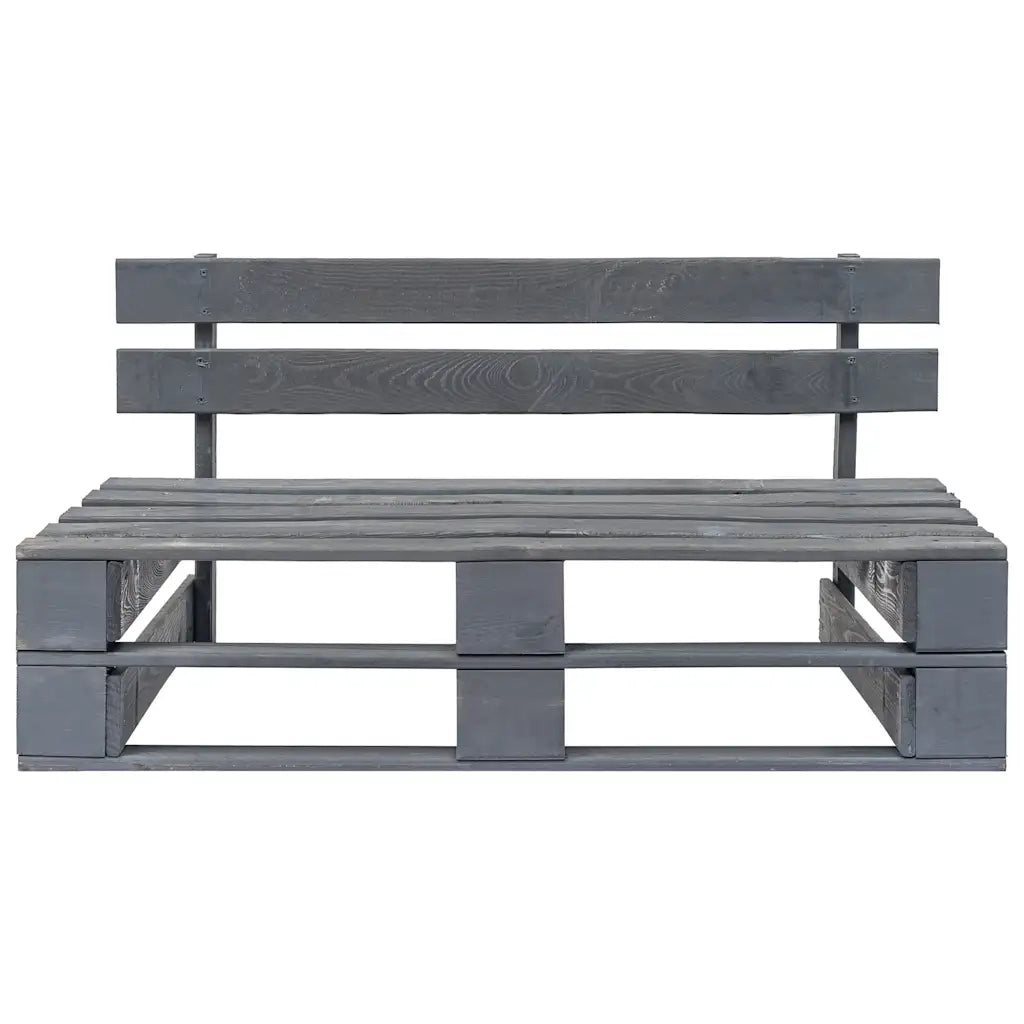 Panchina da Giardino | Panca da Giardino su Pallet in Legno Grigio