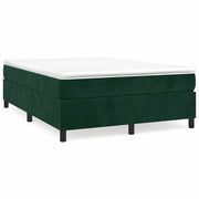 Letto matrimoniale | Letto per adulti | Struttura Letto a Rete a Molle Verde Scuro 140x190 cm in Velluto