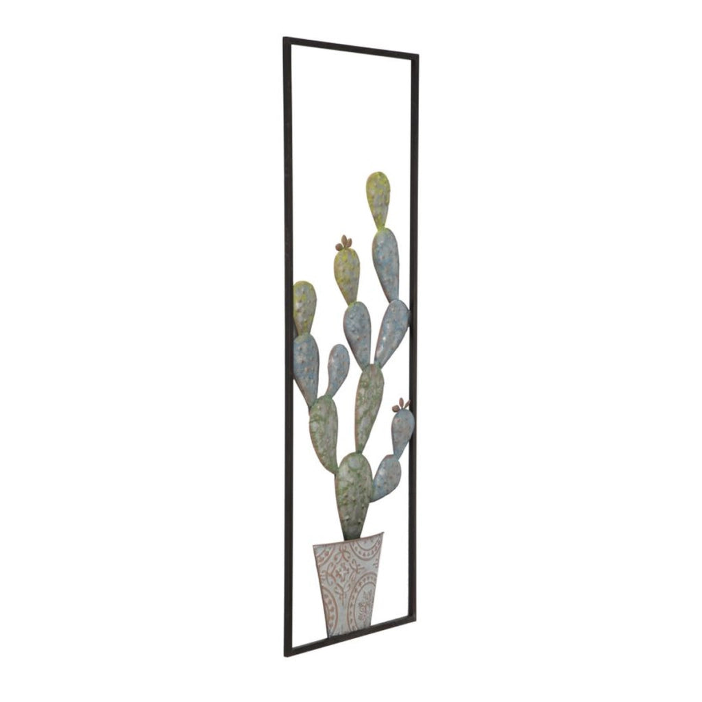 Decorazione in Metallo 3D Cactus 3, Verde, Metallo, 31x2,5x90 cm