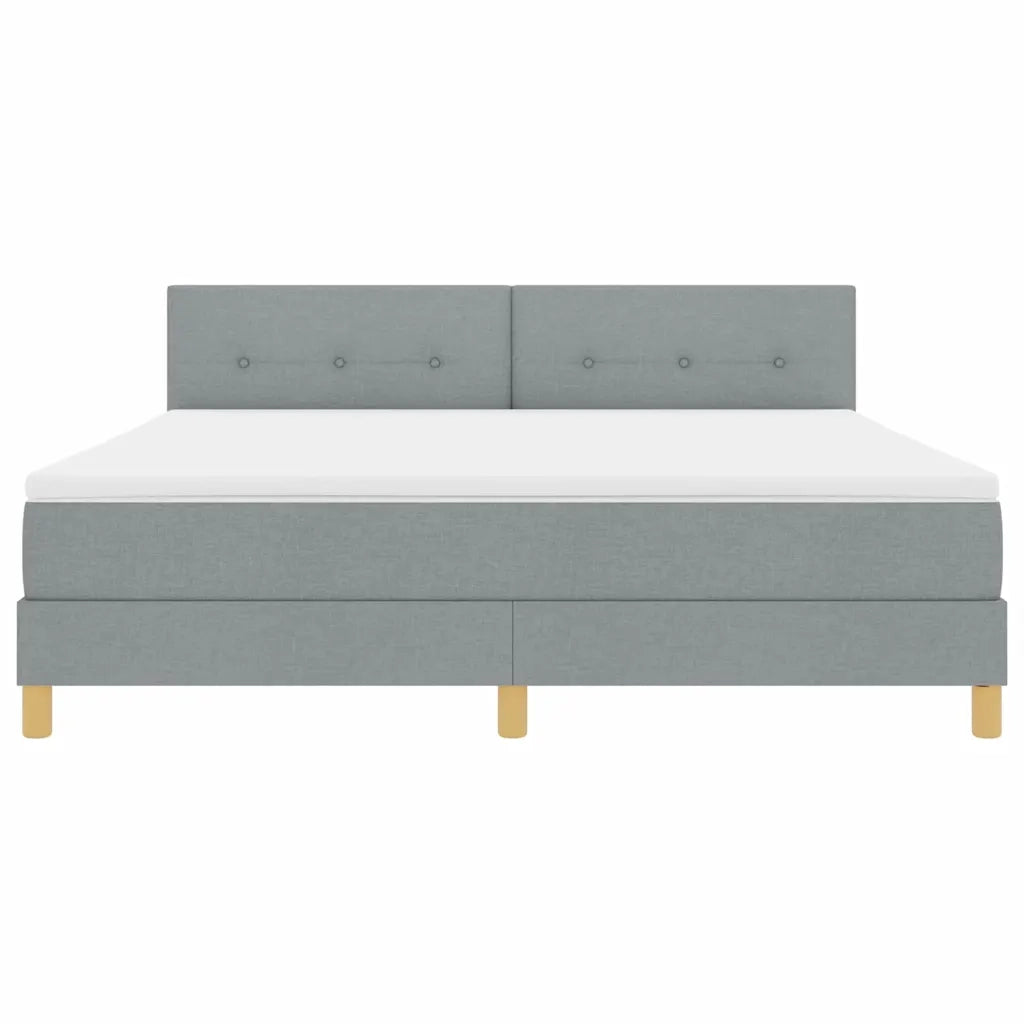 Letto a molle con cuscino Grigio chiaro 180 x 200 cm Tessuto 3338937