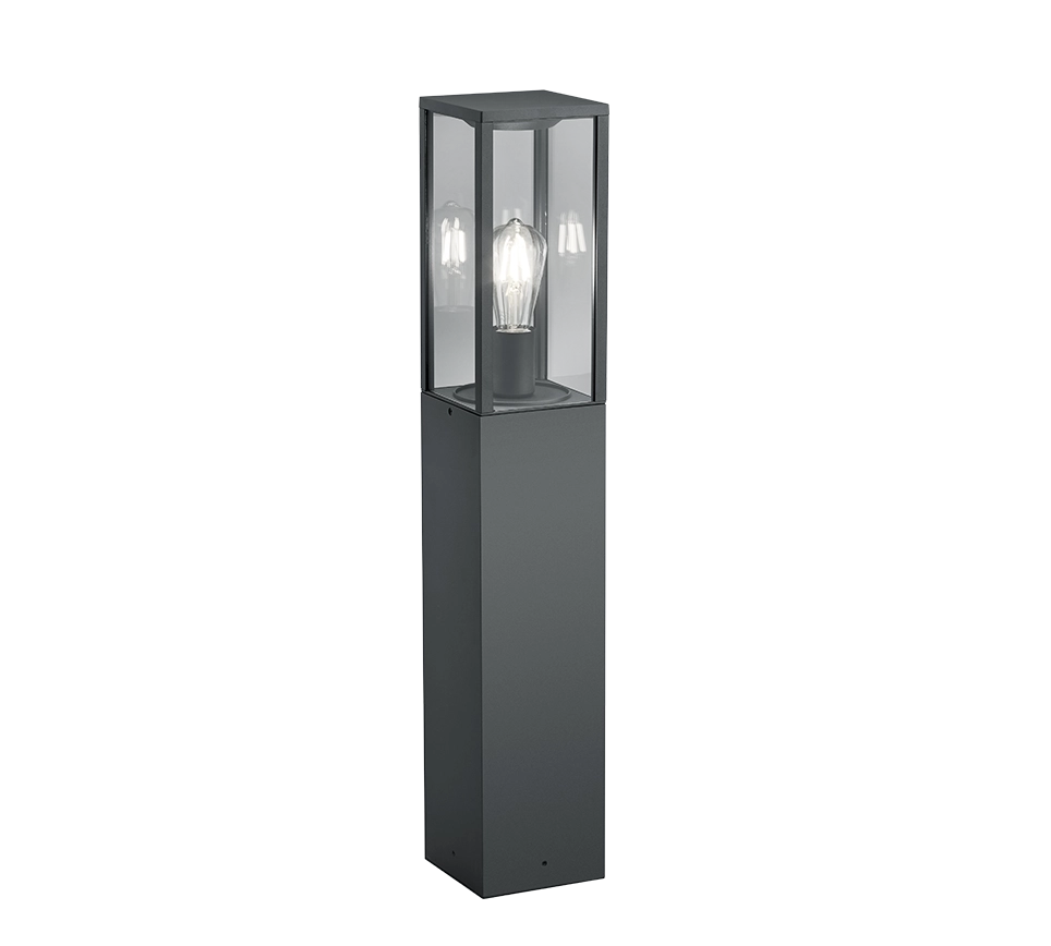 Palo Illuminazione Esterno Lampione Giardino Antracite Garrone GD Trio