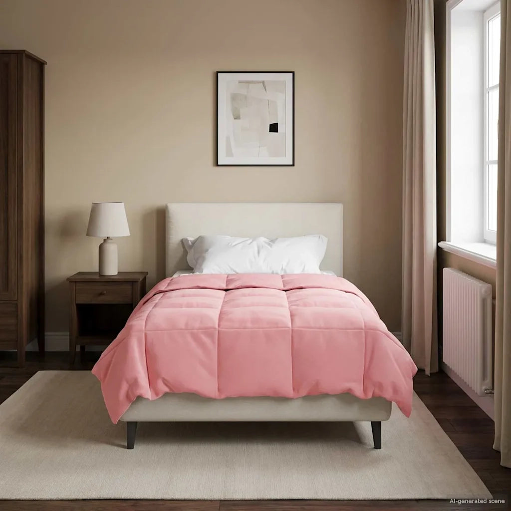 Duvet Estivo Trapuntato Rosa 135 x 200 cm Microfibra