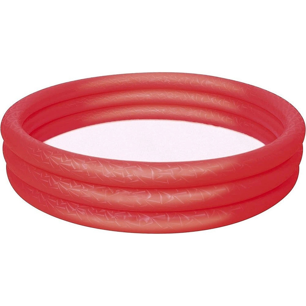 Trade Shop - Piscina Gonfiabile Tinta Unita Effetto Ghiaccio 3 Anelli 152x30cm Giardino 51026 -