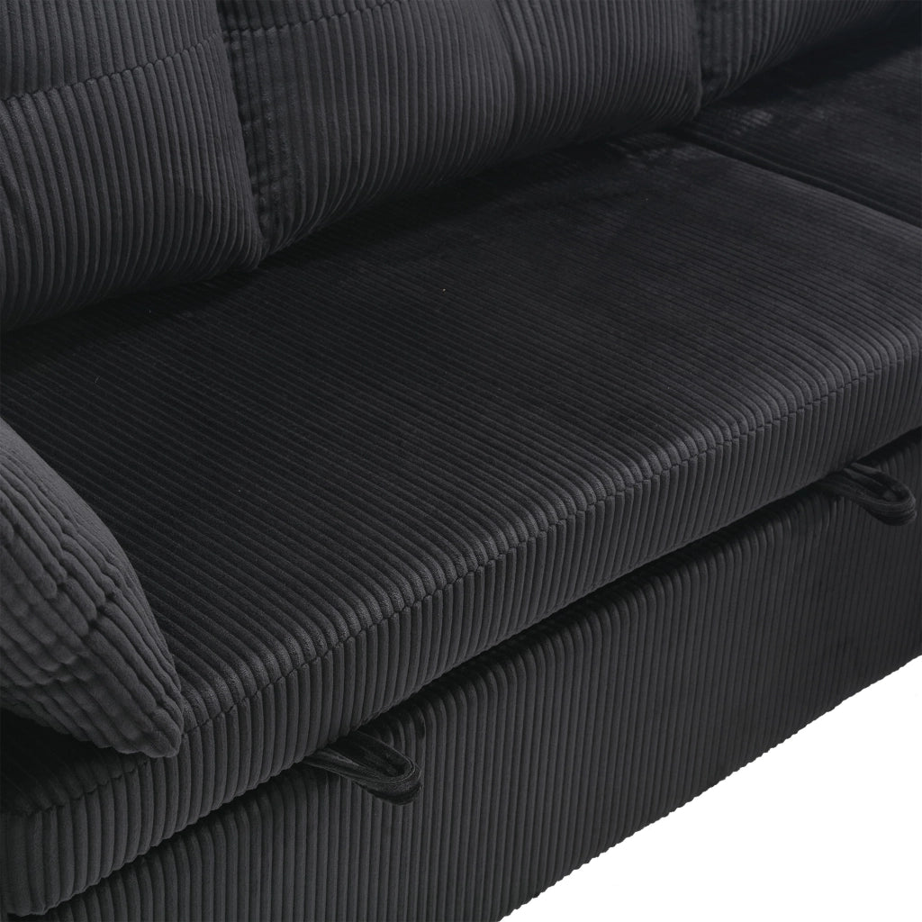 Divano Letto Angolare con Contenitore e Chaise Longue ¨C MINIMAL ¨C Modulare