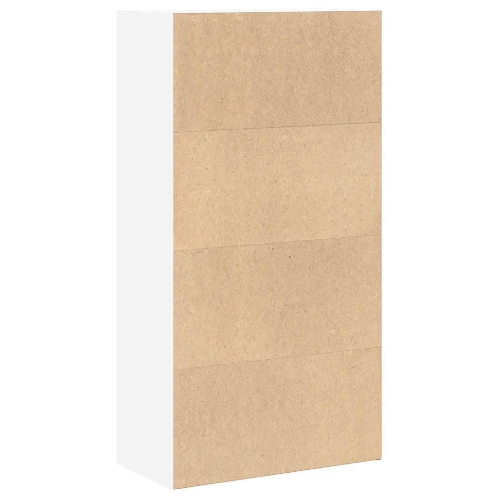 Libreria-Scaffale per Libri-Mobile di Stoccaggio Bianca 60x30x114 cm in Legno Multistrato