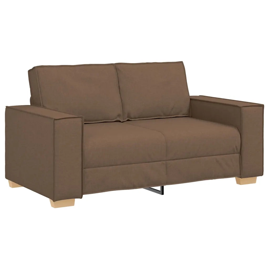 vidaXL Divano a 2 posti Marrone 120 cm Tessuto