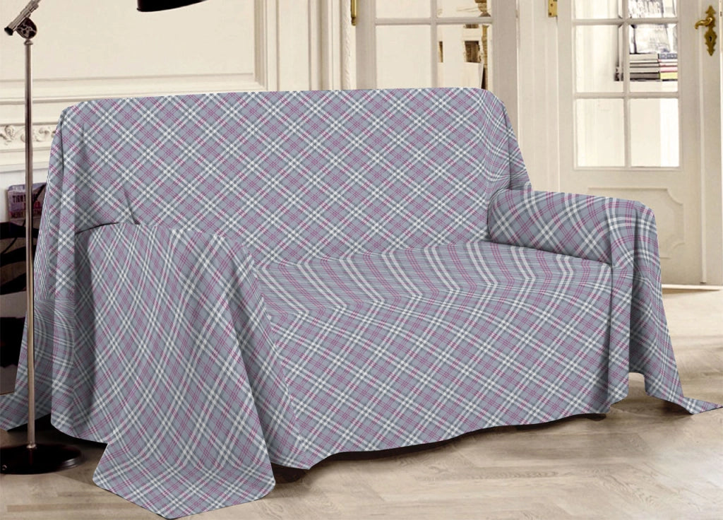 Telo Arredo Multiuso Linea Pensieri Delicati 100% Cotone Disegno Scotty - Matrimoniale - Rosa