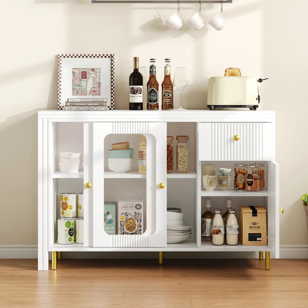 MADIA Allungabile 116x40 cm Bianco MDF con piano apribile
