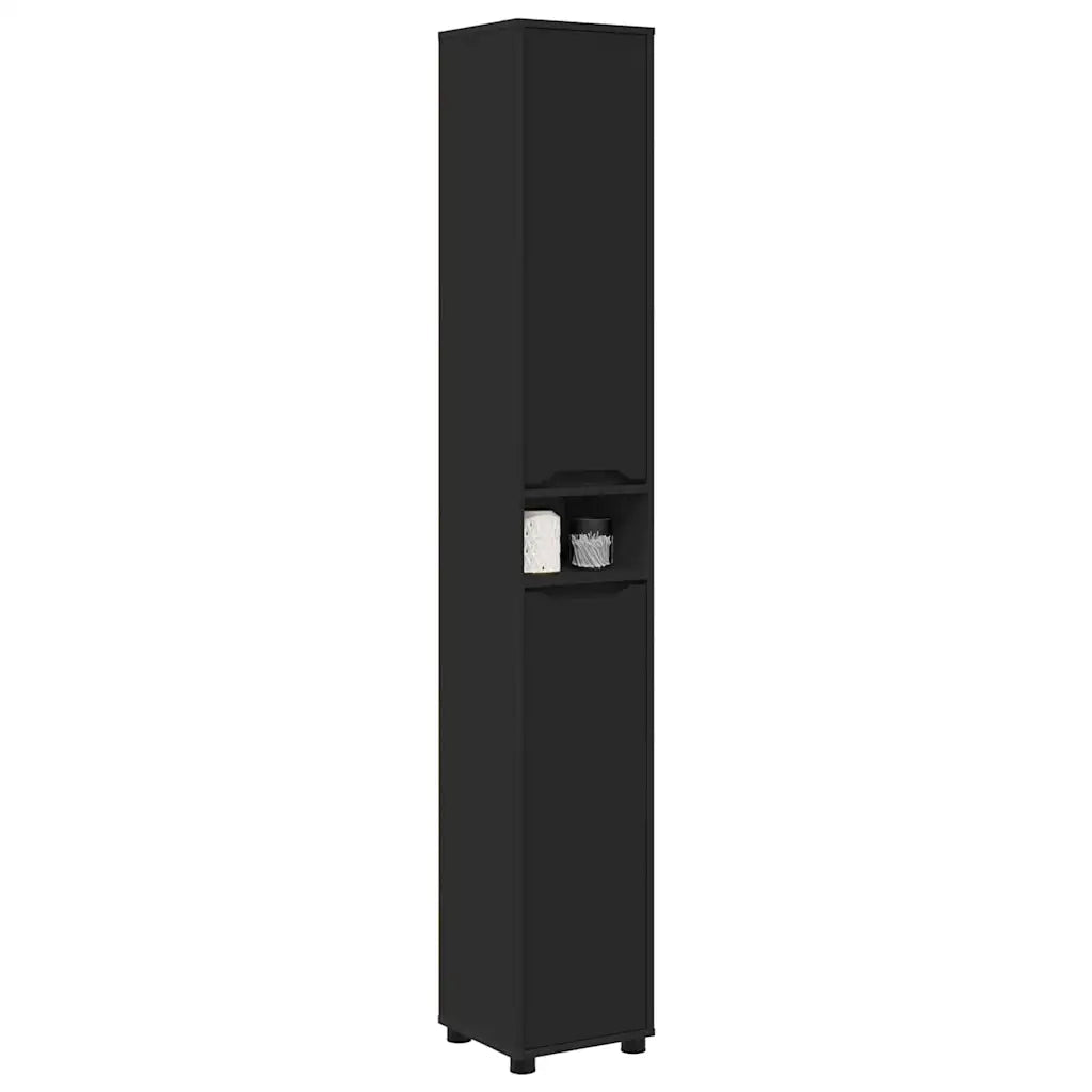 Mobile da Bagno Nero 30,5 x 30 x 195 cm Legno multistrato 888758