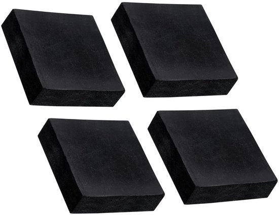 Pads antivibrazionali 4 pezzi - Gomma - 50 mm x 50 mm x 15 mm - Antiscivolo - Prestazioni d'assorbimento - Isolamento vibrazionale - Sostenibilità