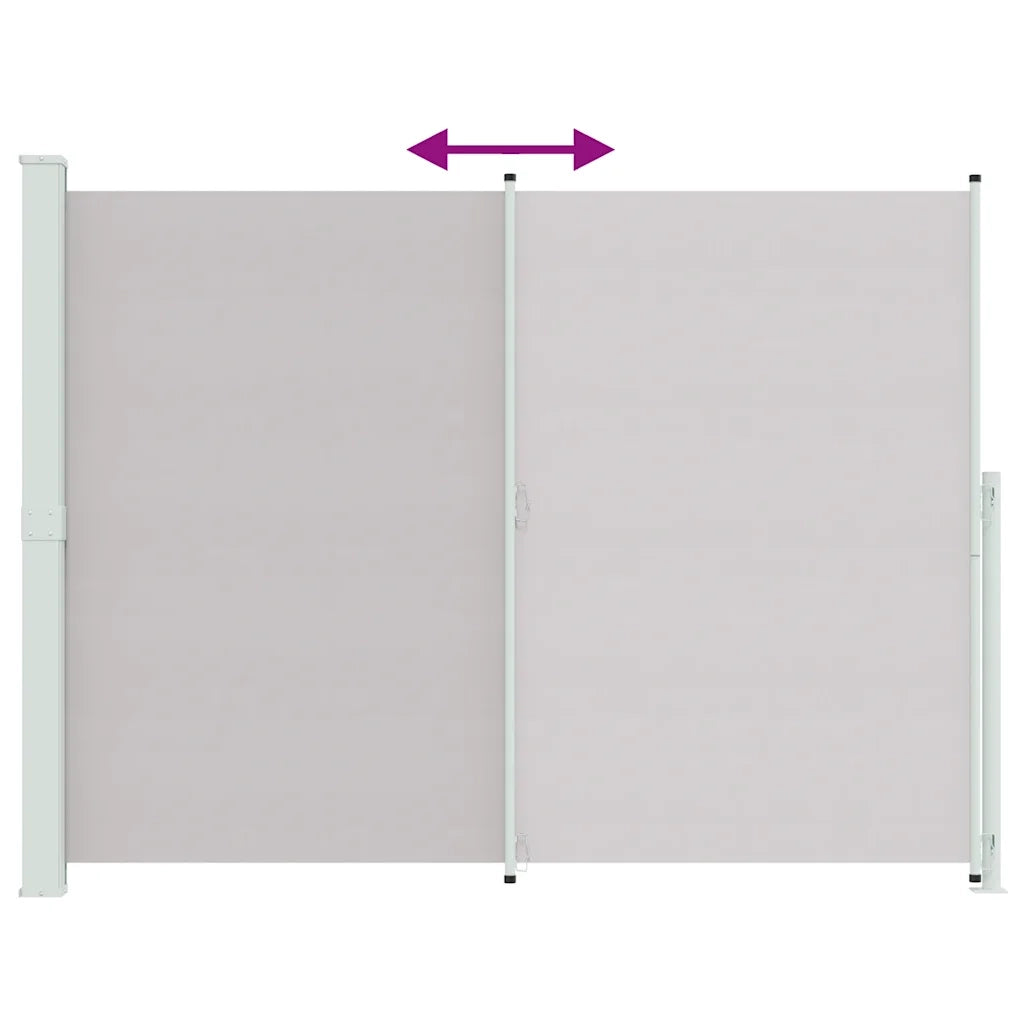 Tenda Laterale Retrattile per Patio 220x314 cm Grigia 313425
