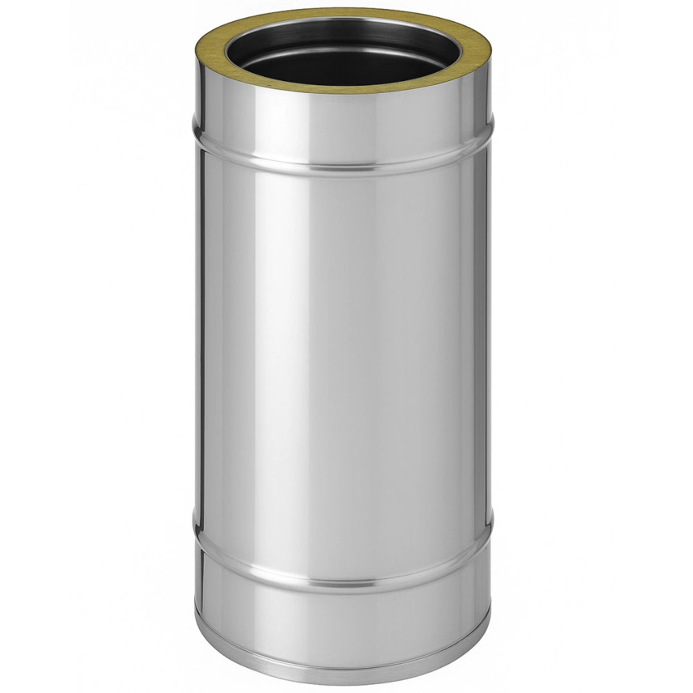 Tubo acciaio doppia parete Ø 180/230 mm sp. 0,5 mm h. 500 mm canna fumaria