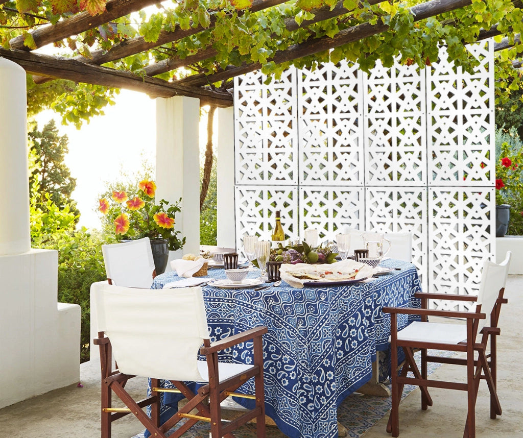 RAILING - Pannello in PVC traforato - Parasole Colore: bianco, Misura: 98x198 cm