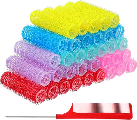 Set di Spazzole per Capelli - Rotoli per Capelli - Bellezza Senza Calore - Spazzole per Capelli a Fermo