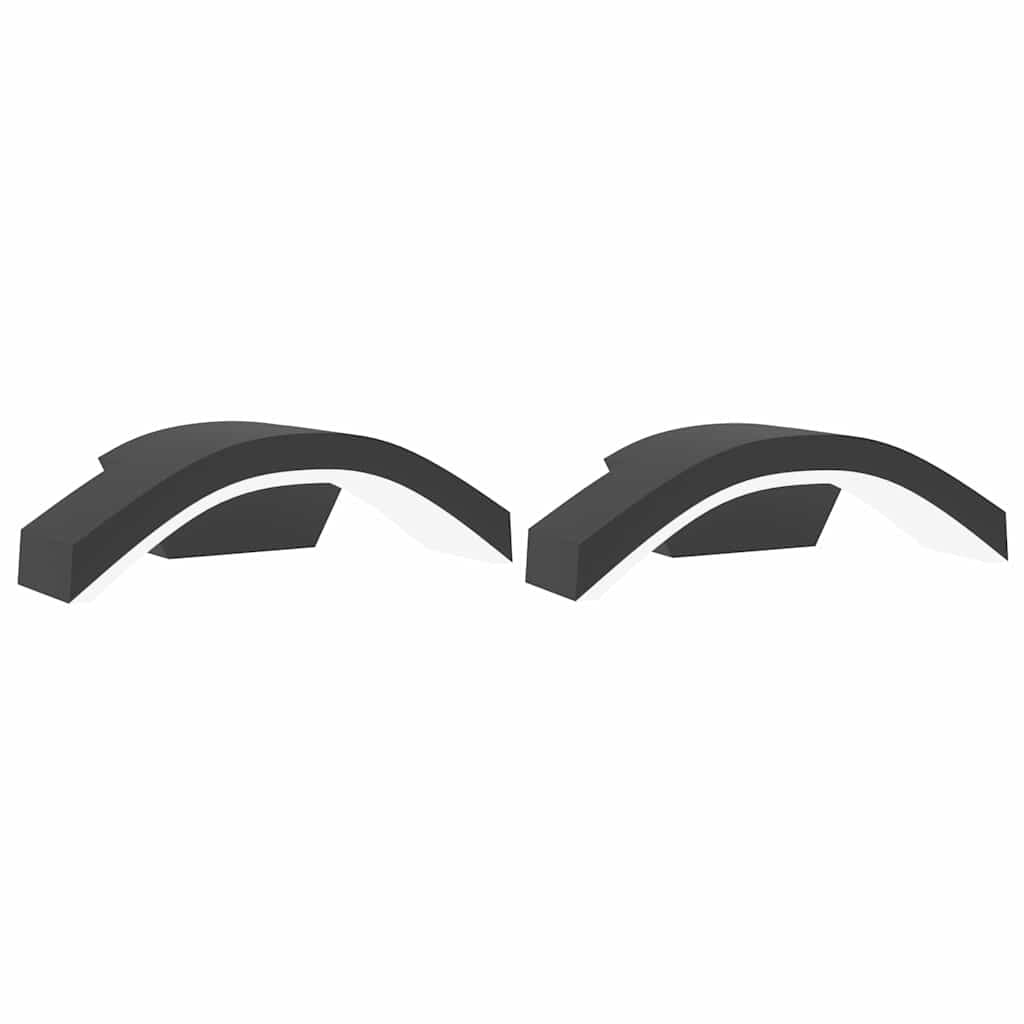 Set di 2 applique LED per esterni 27,5 x 7 x 10 cm robuste e durevoli moderne in alluminio nero 02_0056591