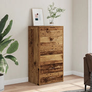 Credenza con 6 Cassetti Legno Antico 50x34x96 cm in Truciolato