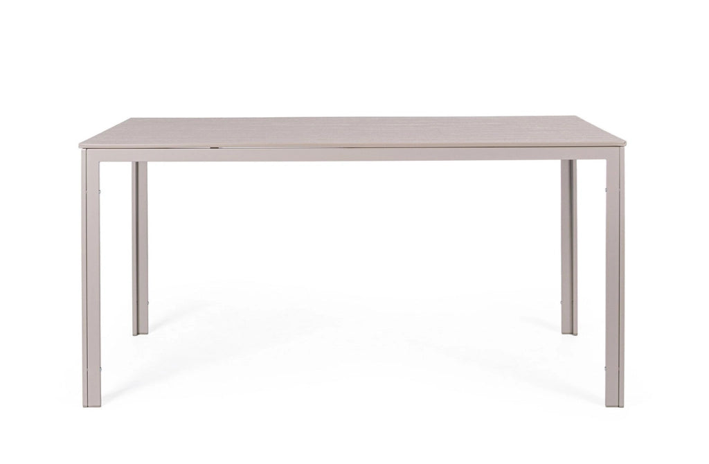 Tavolo da Esterno 156x78 cm in Acciaio e HDPE Sarita Antracite