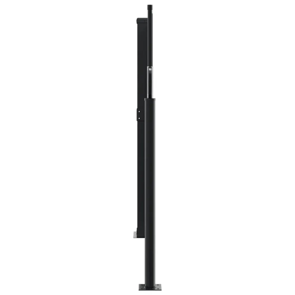 Tenda da Sole Laterale Retrattile Nera 140x1000 cm 4004714