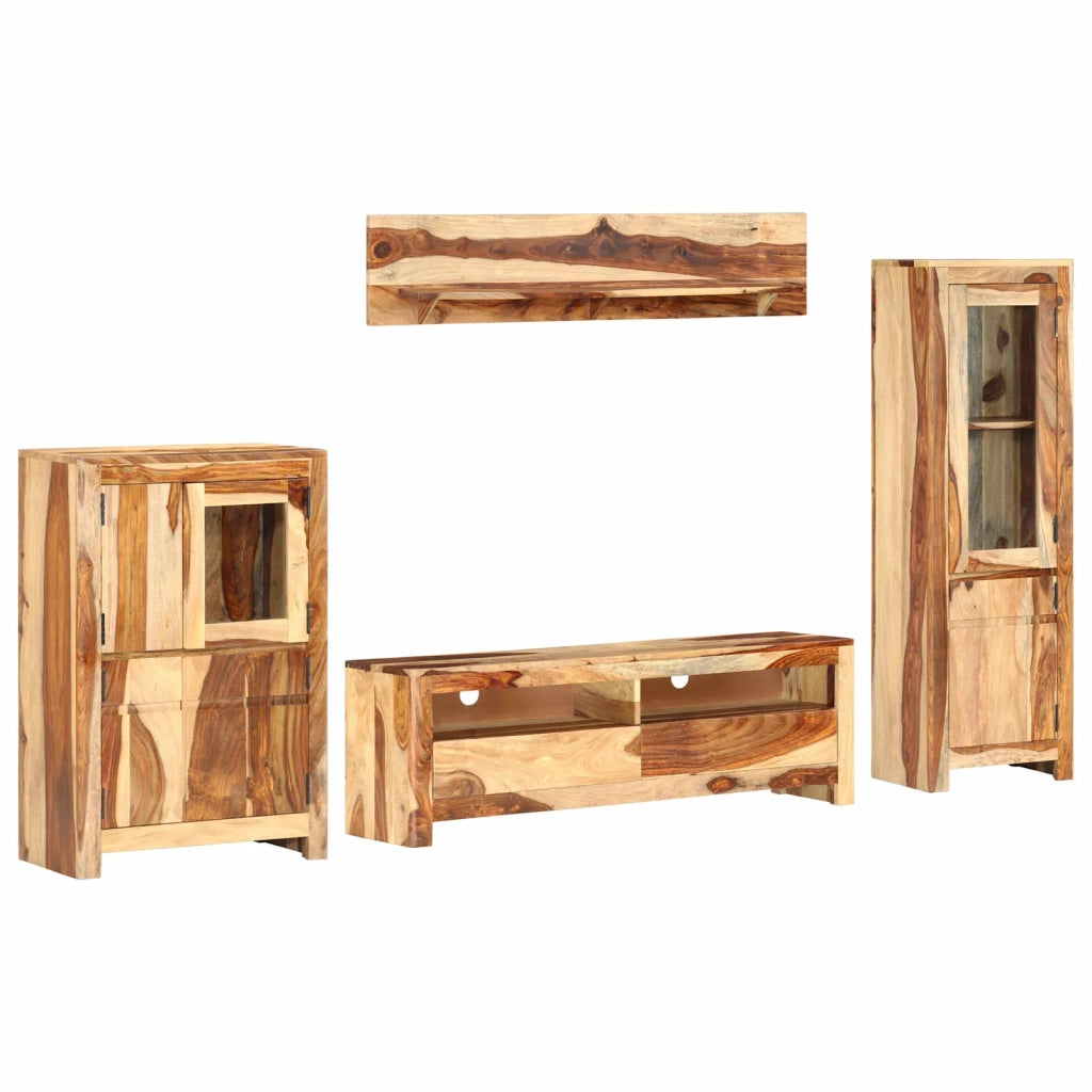 Set di Unità TV con cassetto Montaggio a parete Marrone legno 286380