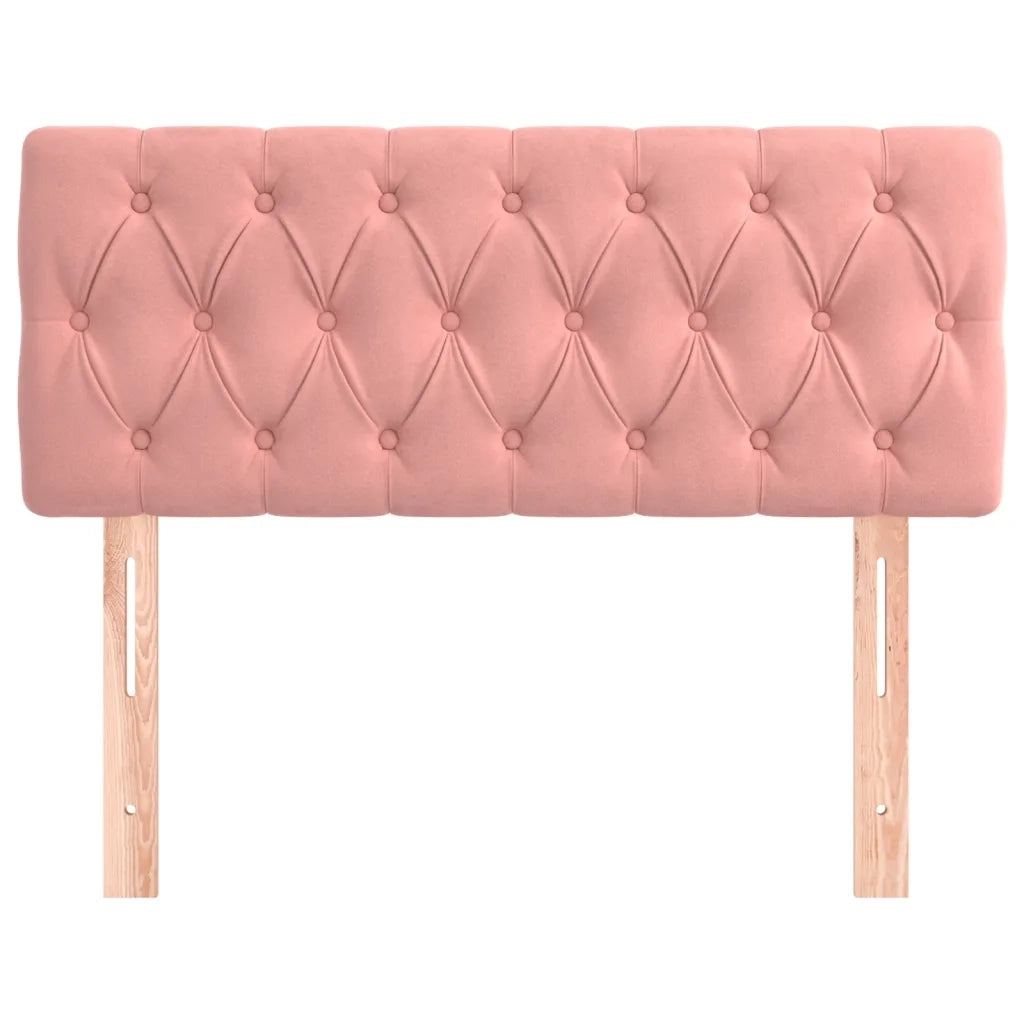 Testiera Rosa 100x7x78/88 cm in Velluto 346339