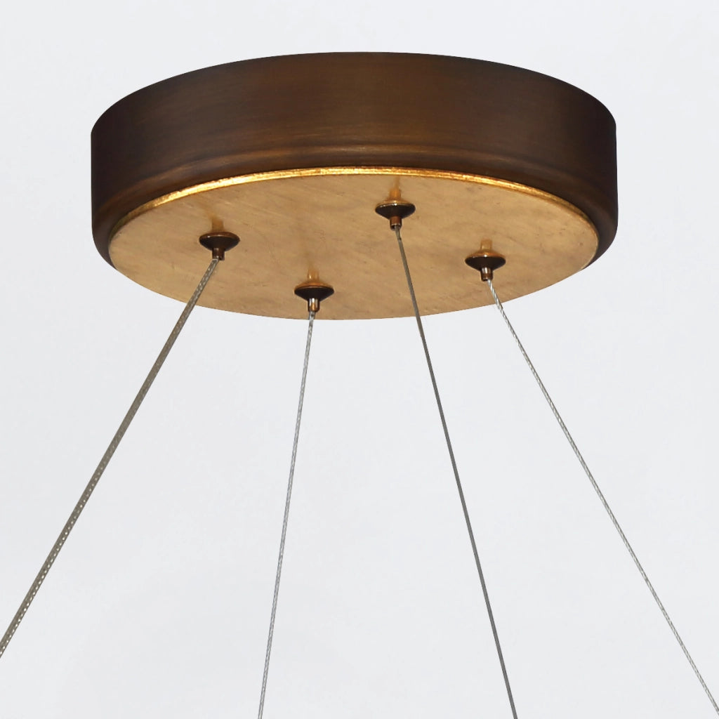 Lampada sospesa moderna tonda Ø85 bronzo oro LED 105W Vaughan