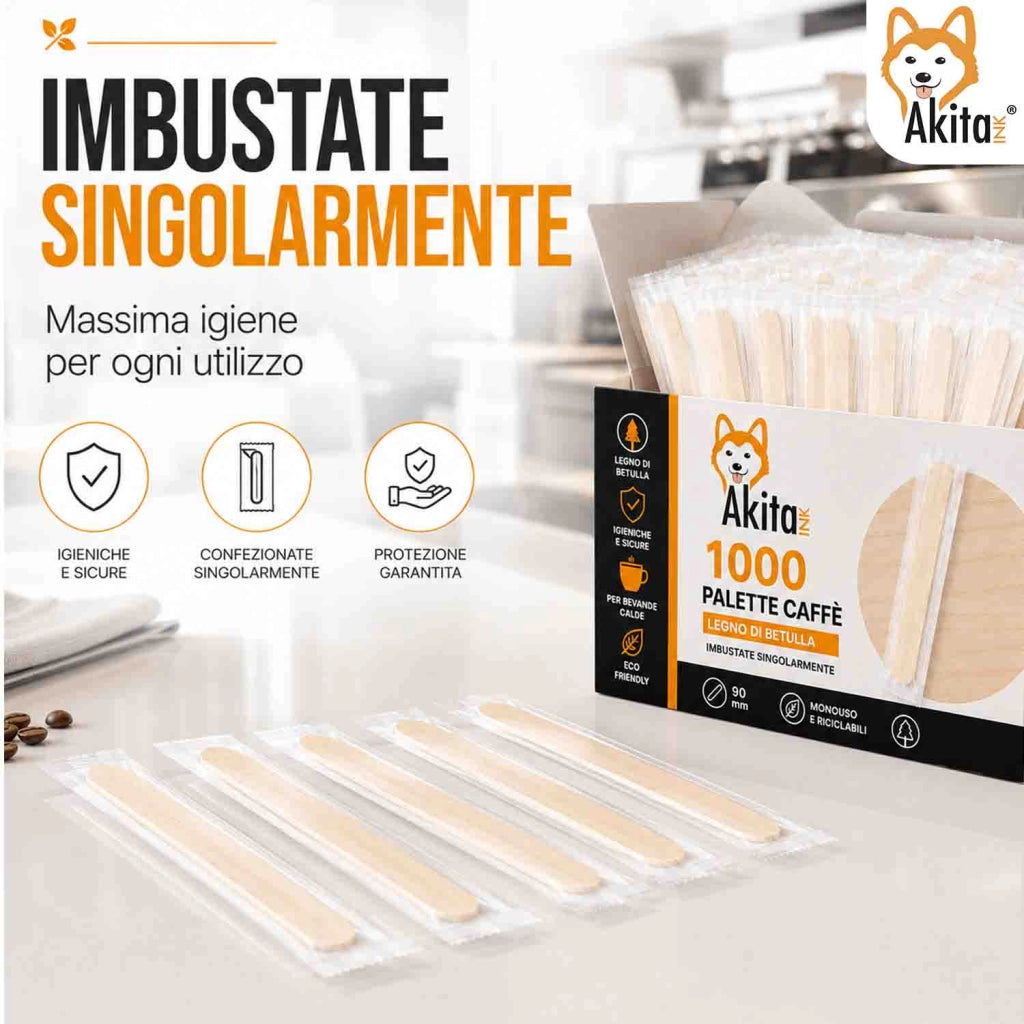 Akitaink 1000 Palette Caffe Legno Biodegradabili