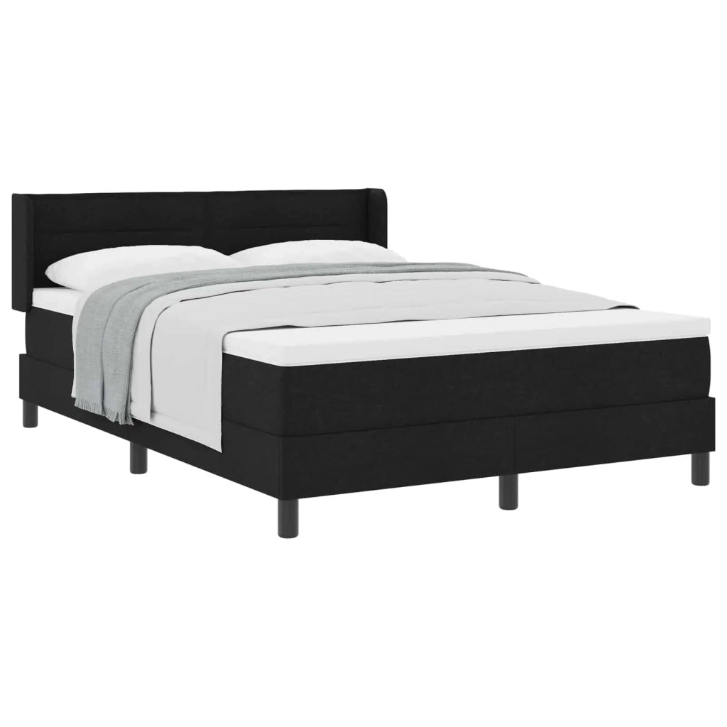 Letto a molle con testiera Nero 200 x 160 cm Tessuto 3341050