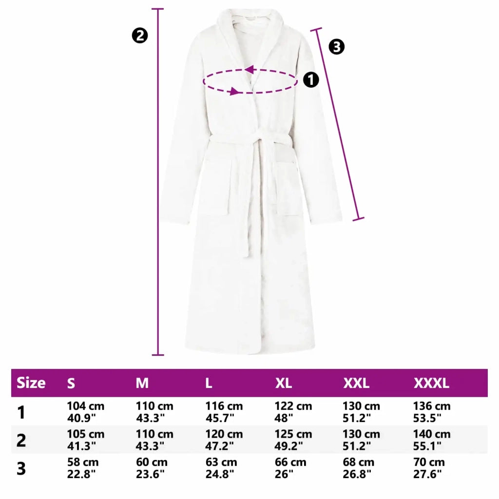Accappatoio senza Cappuccio Bianco s Flanella CFW8739949